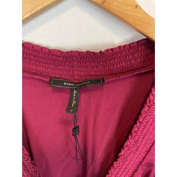 BCBGMAxazria Silk Babydoll Blouse Size Medium - Picture 3 of 6